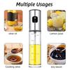 1/2pcs Glass Oil Sprayer Condiment Bottle Vinegar Bottle Leak-Proof For Barbecue And Air Fryer Seasoning Condiment Spray Bottle
