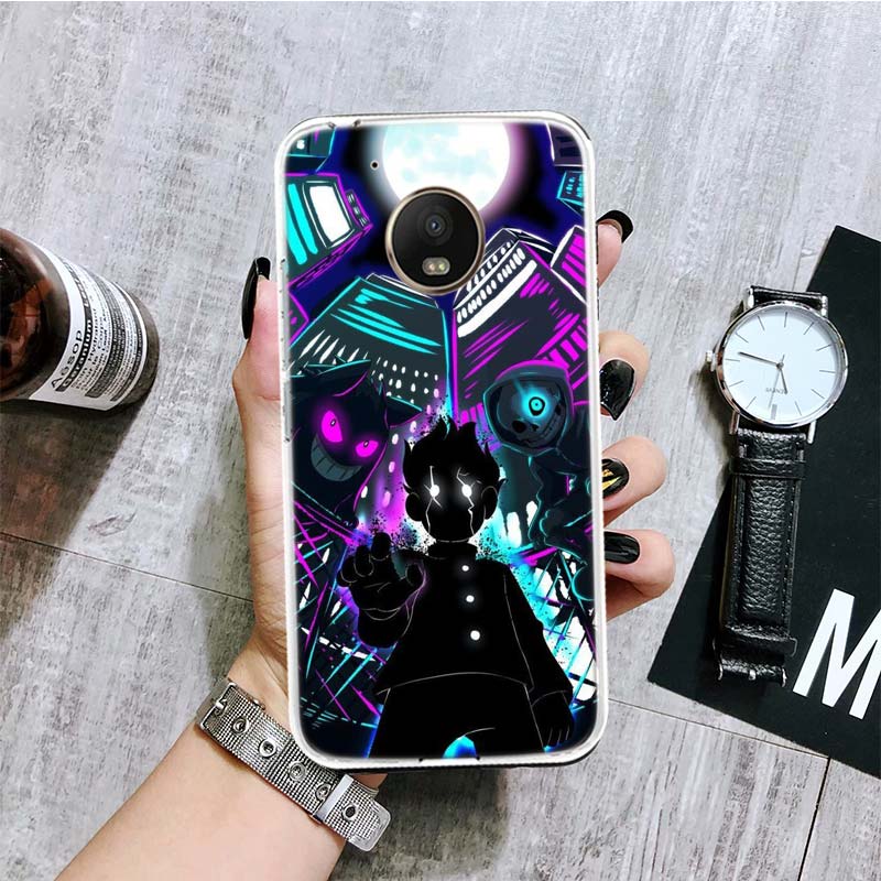 Mob Psycho 100 Anime Phone Case For Motorola Moto G9 G8 G7 G6 G5 E6 E5 E4 Plus Play Power One Action Macro Coque Cover Capa