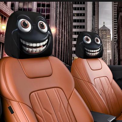 Kopfstützenbezug Cartoon-Augen Kopfstützenbezug für Auto 2 Stück Fahrzeugzubehör Innendekoration für LKW Limousine Wohnmobil Auto Fahrer