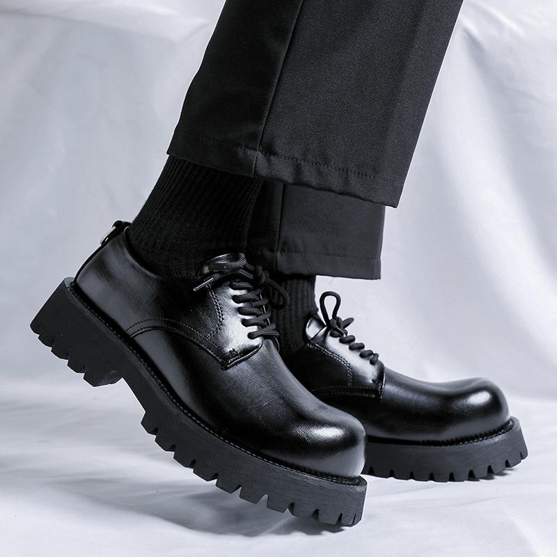 Platforma Męskie Buty Codzienne Wygodne Męskie Skórzane Oksfordy Męskie Buty do Jazdy Formalne Ślubne Buty do Sukni dla Mężczyzn Modny Design