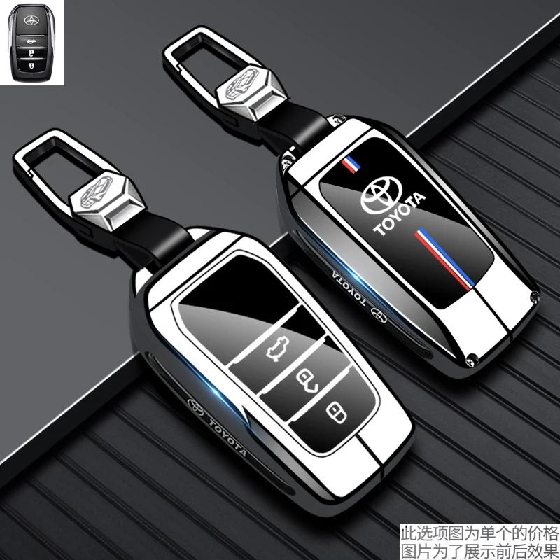 Hight Quality Galvanized Alloy Car Key Cover Case For Toyota Camry Mark X RAV-4 PRADO COROLLA HIGHLANDER 2 3 Buttons Keyless