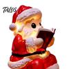 Desktop Holiday Accents Santa Claus Night Light, Resin Christmas Tabletop Ornament with Window Display Warm LED Lighting, Bedroom Bedside Table