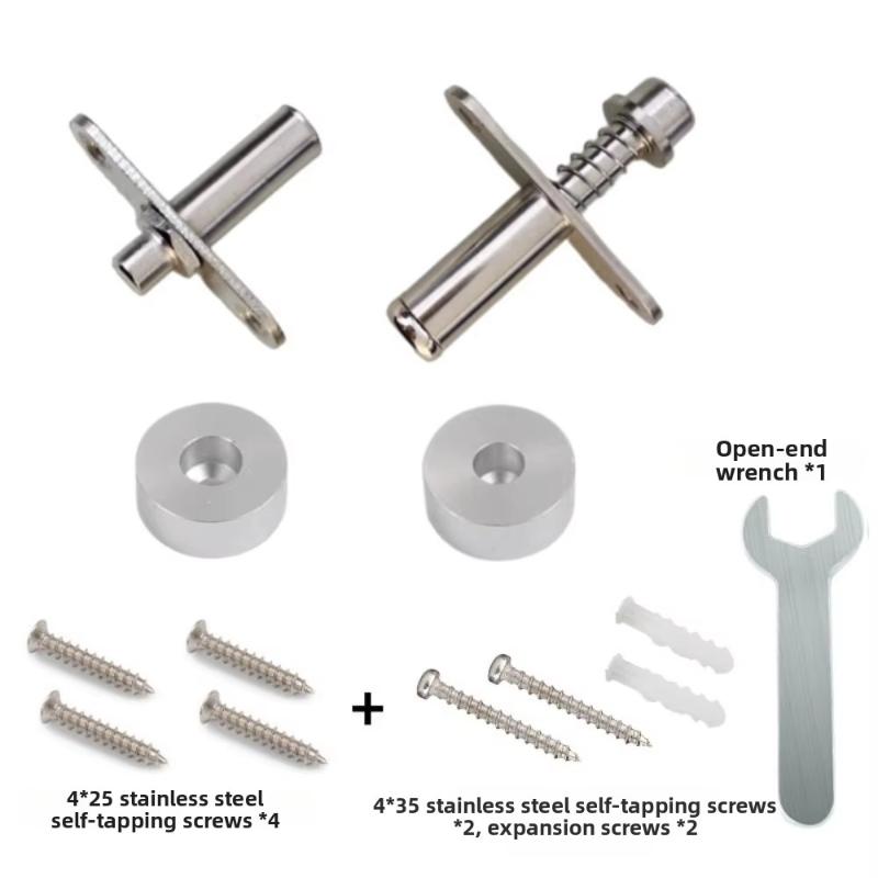 360 Degree Rotation Pivot Hinge Set Adjustable Heavy Duty Anti-Rust for Commercial Space Glass Screen Partition Use