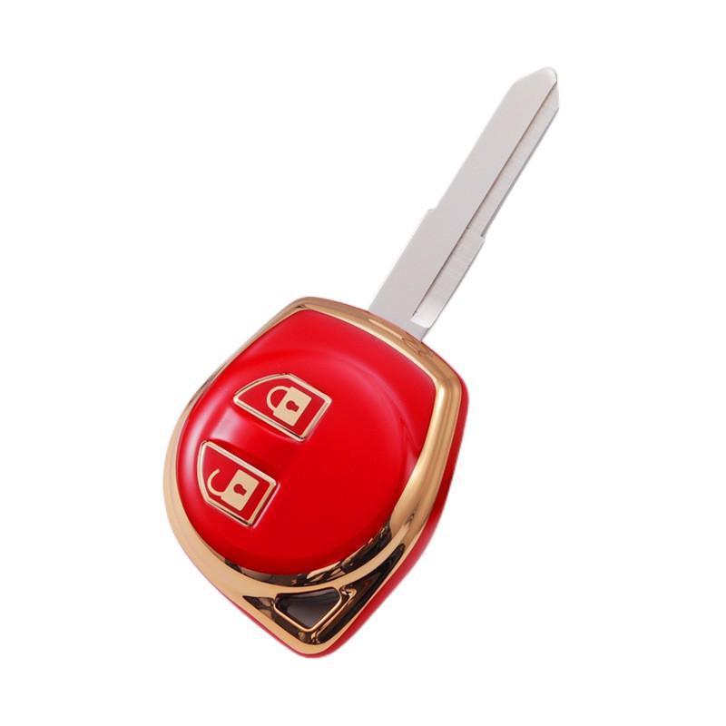 

Модный чехол для дистанционного ключа автомобиля с 2 кнопками, брелок в виде ракушки, брелок для Suzuki Igins Alto SX4 Vauxhall Agila 2005 2006 2008 2009 2010 красный