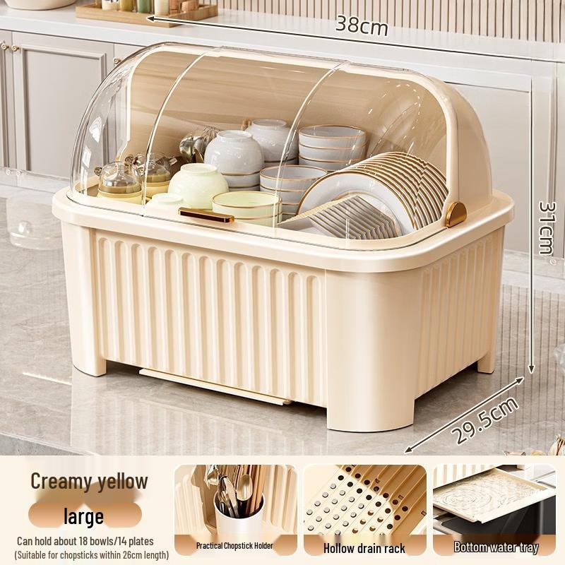 Lan Tuan Nordic Foldable Kitchen Dish Drying Rack & Storage Shelf