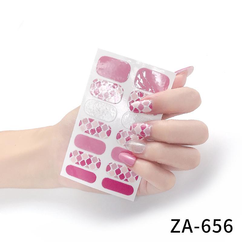 Nail Art Stickers 3d Nail Stickers 14 Finger Hot Stamping Cat Eye Leopard Print Nail Art Stickers