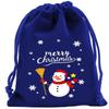 5Pcs Merry Christmas Velvet Bags Green/Red/Blue Drawstring Pouch Candy Gift Bag Jewelry Packaging Bags Xmas New Year Supplies