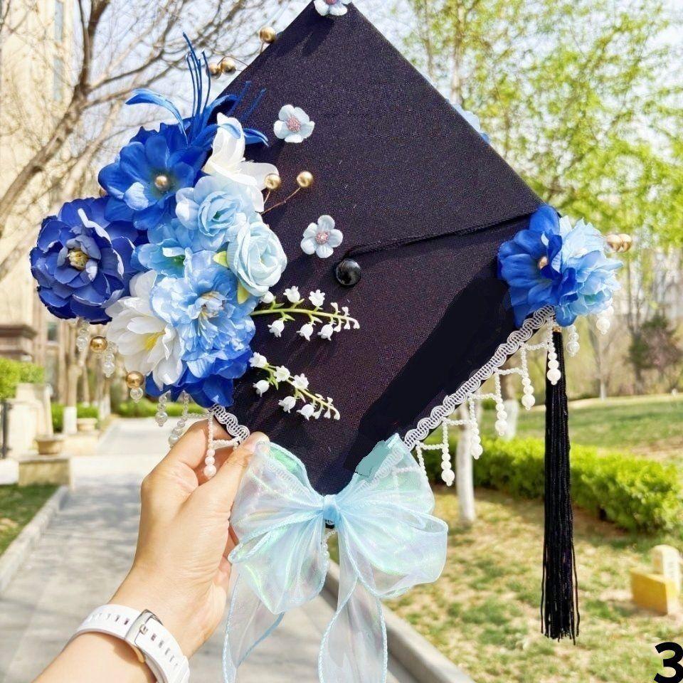 Graduation Flower Hairpin: New Style DIY Master’s Cap for College Student Photos and Gifts