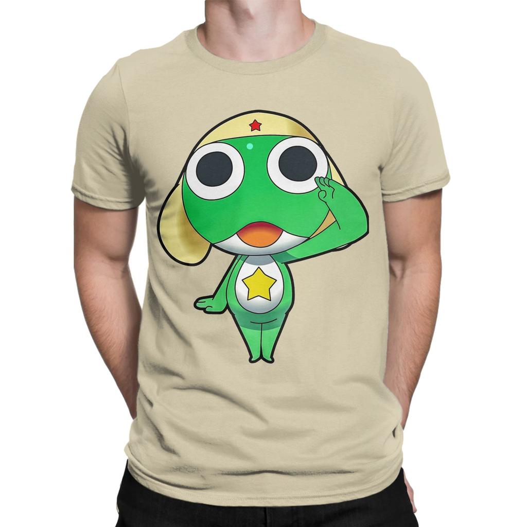 Cute Cartoon Sgt Frog Keroro TShirt for Men Women  Humorous Cotton Tee Shirt Round Neck Short Sleeve T Shirt New Arrival Tops