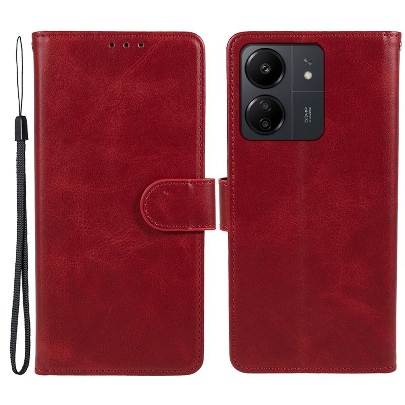 Magnetic Phone Case for Xiaomi Redmi 13C 4G/Poco C65 4G PU Leather Wallet Stand Cover