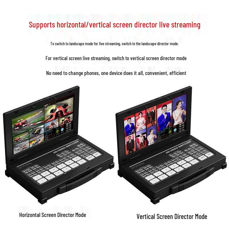 

Oton A19Pro 6-Channel Live Production Switcher with Wireless Mic