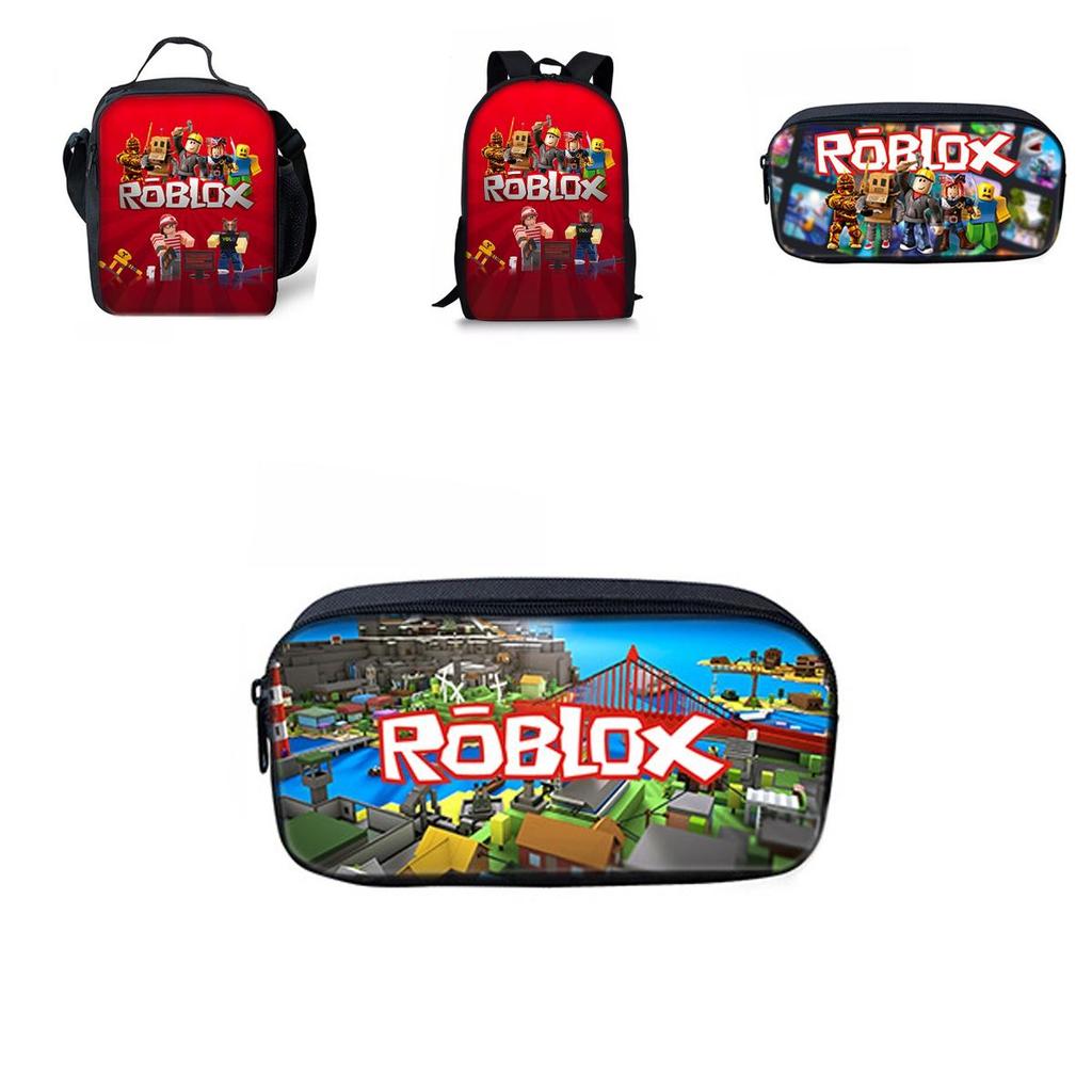 Plecak Roblox o dużej pojemności i z płynnie działającymi podwójnymi zamkami błyskawicznymi do szkoły i podróży