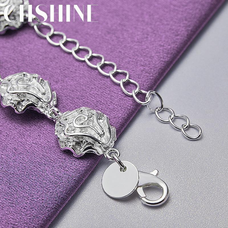 Bracelet chaîne en argent sterling 925 CHSHINE avec breloque tendance pour fête de mariage pour femme