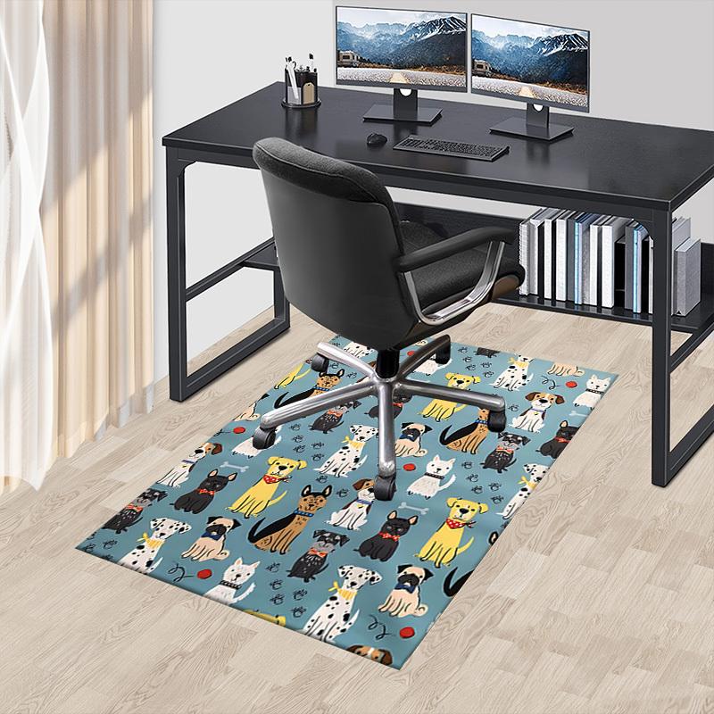 1PC Dogs paw prints Carpet Ultra Soft, Thick & Absorbent, Non Slip Machine Washable Mat for Entryway