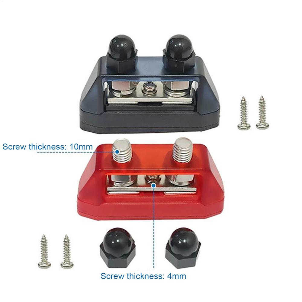 Stud Busbar Insulator 2-Piece Distribution Block Mount Insulators Battery Connection Solution for Marine Car Automotive RV
