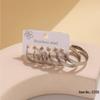 Geometric Stainless Steel Round Hoop Earrings - Classic, Luxurious, Non-Fading for Women