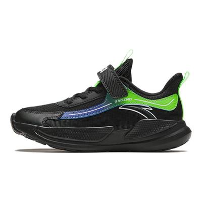 Kids Non-Slip Shock Absorbing Wear-Resistant Breathable Lightweight Low-Top Running Shoes Kids Sneaker Black Green A312415510H-2