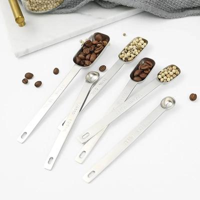 1PC Kitchen Measuring Spoons for Coffee Stainless Steel Graduated Spoon Accessories Set Powder Coffeeware Dining Bar Home Garden