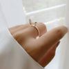 PANJBJ 925 Stamp Silver Color Rabbit Ears Ring for Women Girl Irregular Animal Cute Jewelry Birthday Gift Wholesale Dropshipping