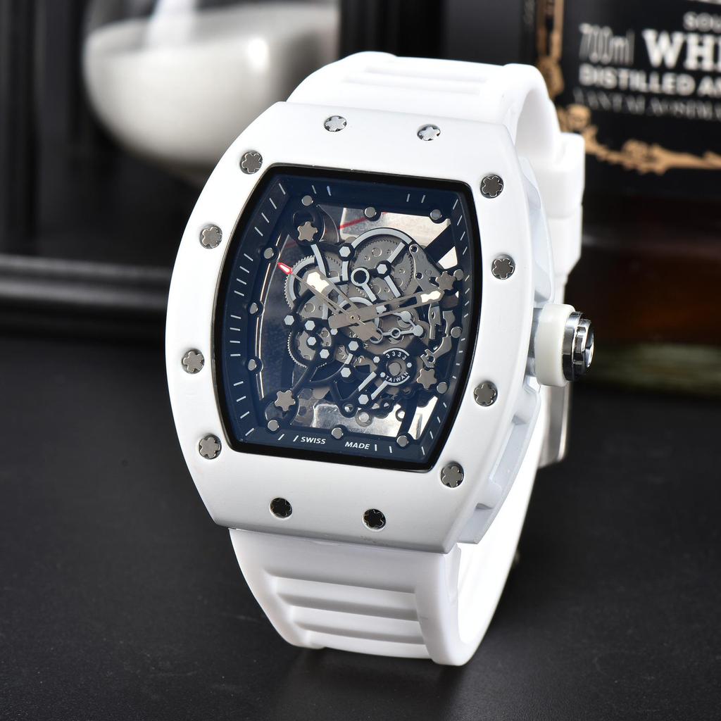 Herren Tonneau Quarz Sportuhr - Doppelseitiges Hohldesign