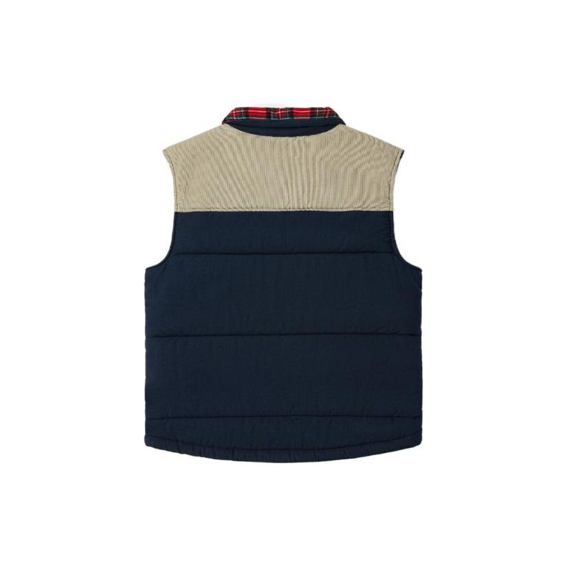 Vans Color Blocked Zip Collar Logo Sleeveless Vest Unisex Vests VN00062ZLKZ