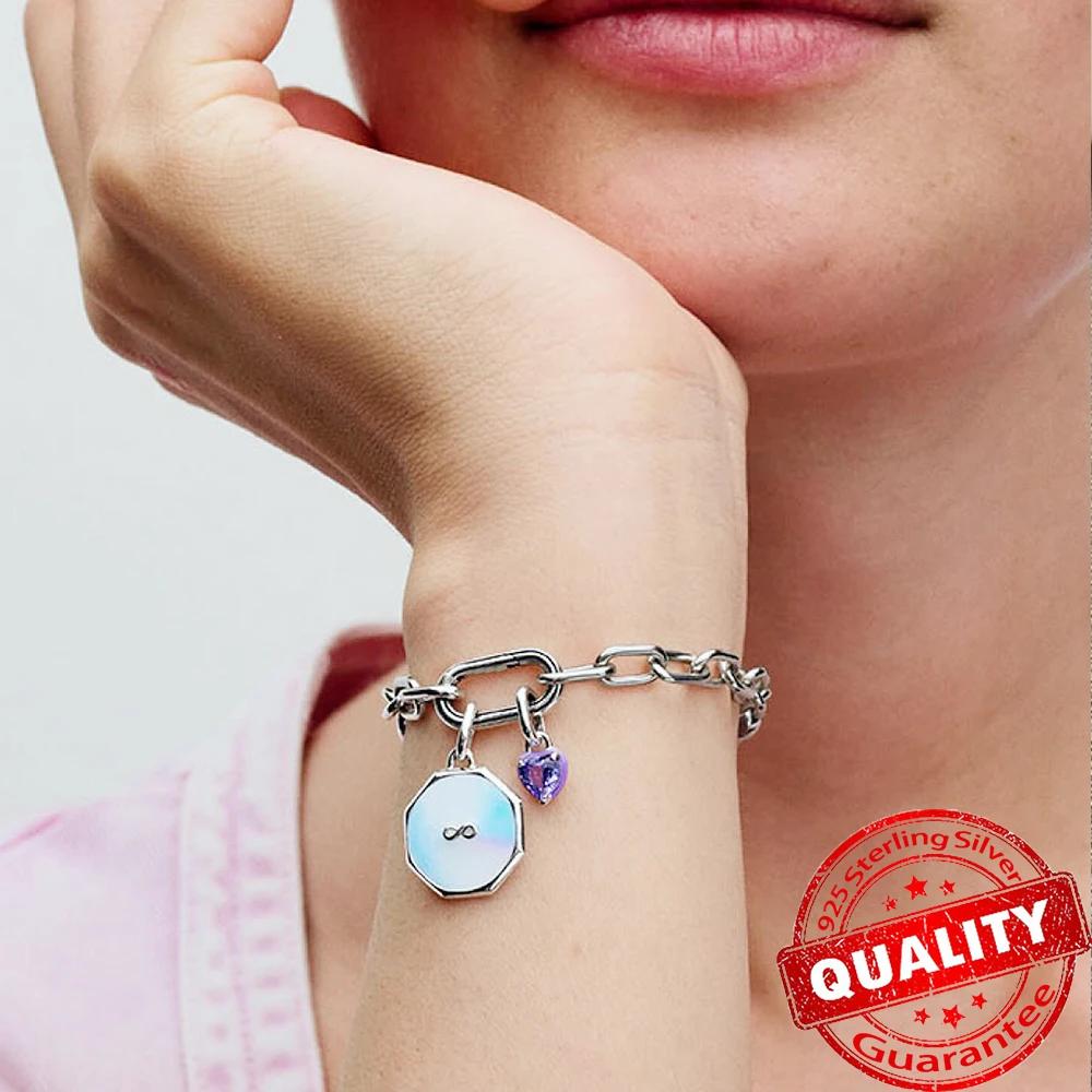 New Copper Me Series Infinity & Wing Medallion Charm Snake Pearlescent Mini Dangle Charm Fit Original Bracelet
