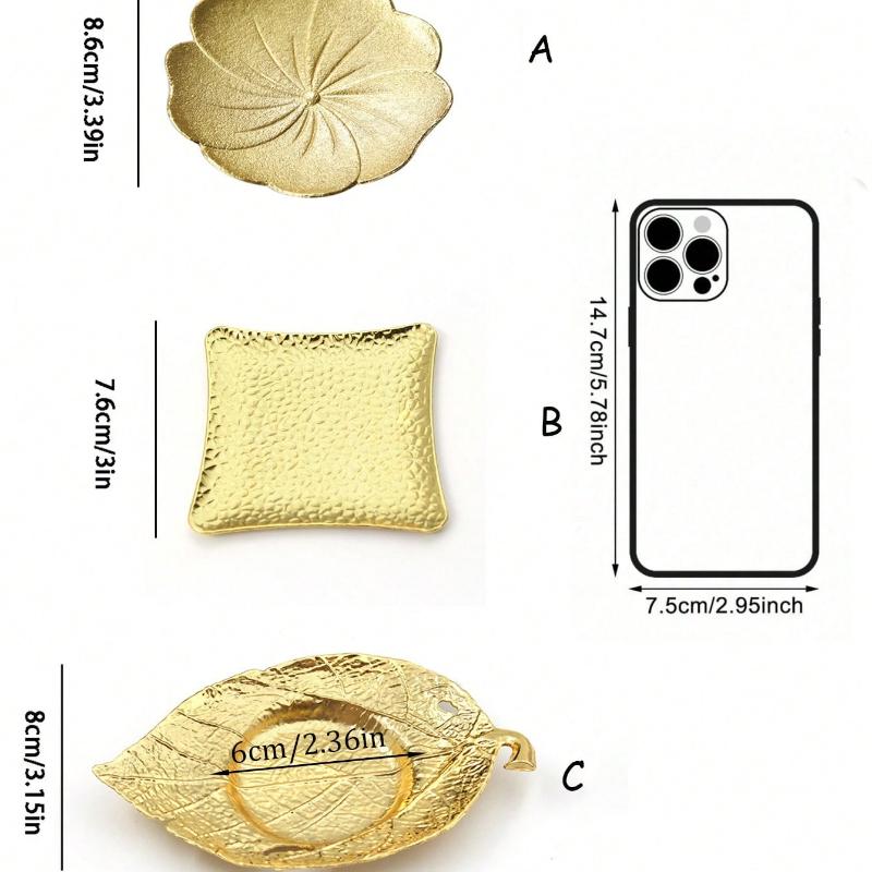 Metal Coaster, Luxury Creative Style, Golden Color, Embossed Craft, Suitable for Insulation, Tea Tray, Plate