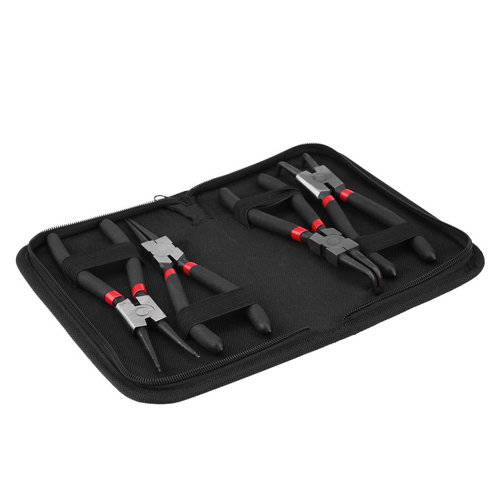 4pcs 7\ Circlip Pulling Set - InternalCelsiusExternal Snap Pliers with Straight and Curved