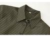 Camicia invernale a quadri da donna con revers e spalline, stile europeo e americano
