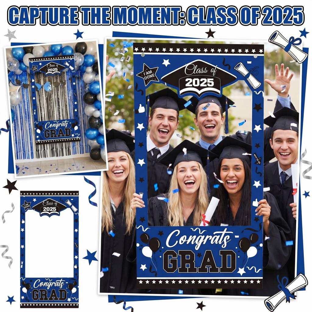 Graduation Hollow Out Large Photo Frame Background Cloth For Photography