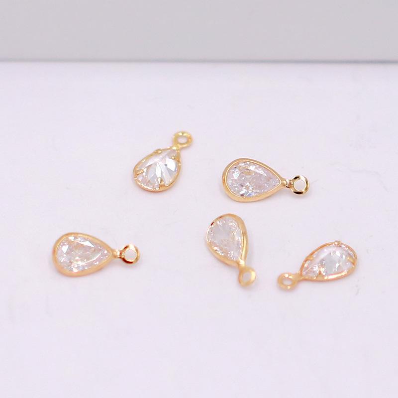 Hot-selling High-quality Small Brass + Zircon Trendy Pendant DIY Handmade Necklace Bracelet Accessories