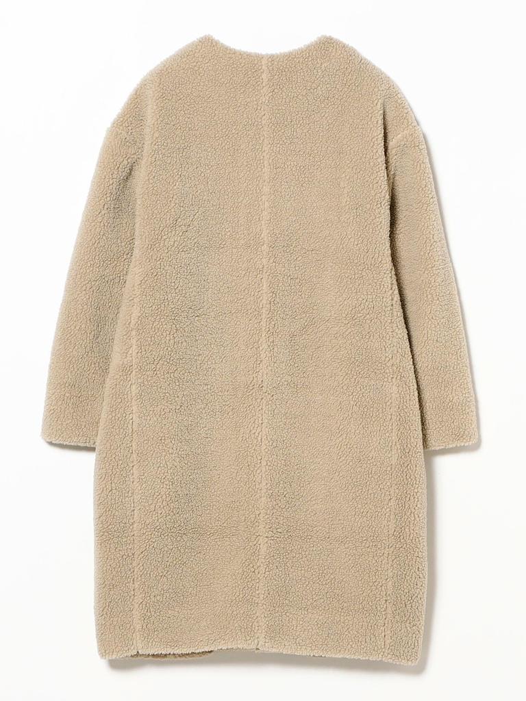 Ray Beams Women's Gymphlex Boa Collarless Coat, Oyster White, Size 12 (Web Exclusive)