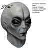 Detailed Alien Cosplay Accessory Halloween Grey Mask, Latex Full Head UFO Mask with Big Adult Costume Eyes, Soft Sci Fi Party Prop for Adults,