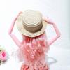 Wavy Edge Cute Straw Hat BJD Straw Hat Pet Hat Cotton Baby Hat Mini Hat Doll Hat Toy Hat Small Hat