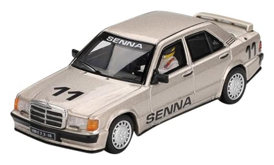 

Sunrich MINI GT 190E Race of Champions 1984 Ayrton Senna Figure Included Finished Model 1/64 Mercedes-Benz 2.3-16 Nürburgring #11 (Left-Hand Drive)