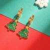Charming Cartoon Christmas Tree & Reindeer Santa Pendant Earrings - Stainless Steel