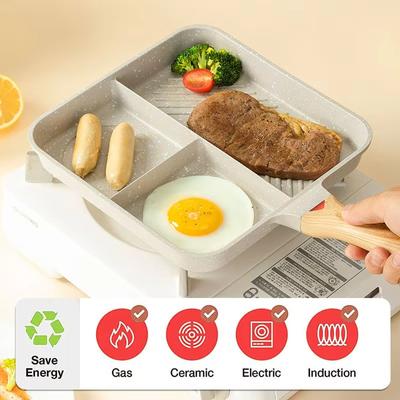 Maifan Stone Nonstick Frying Pan Breakfast Pan for Burger Egg Dumpling Home Skillet