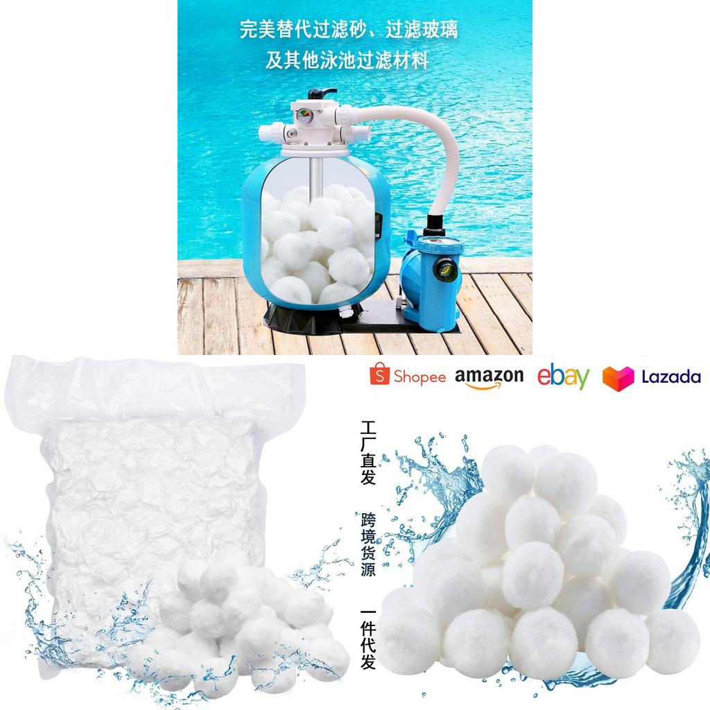 Water Filtration Media With White Fiber Ball For Pool And Aquarium Purification
