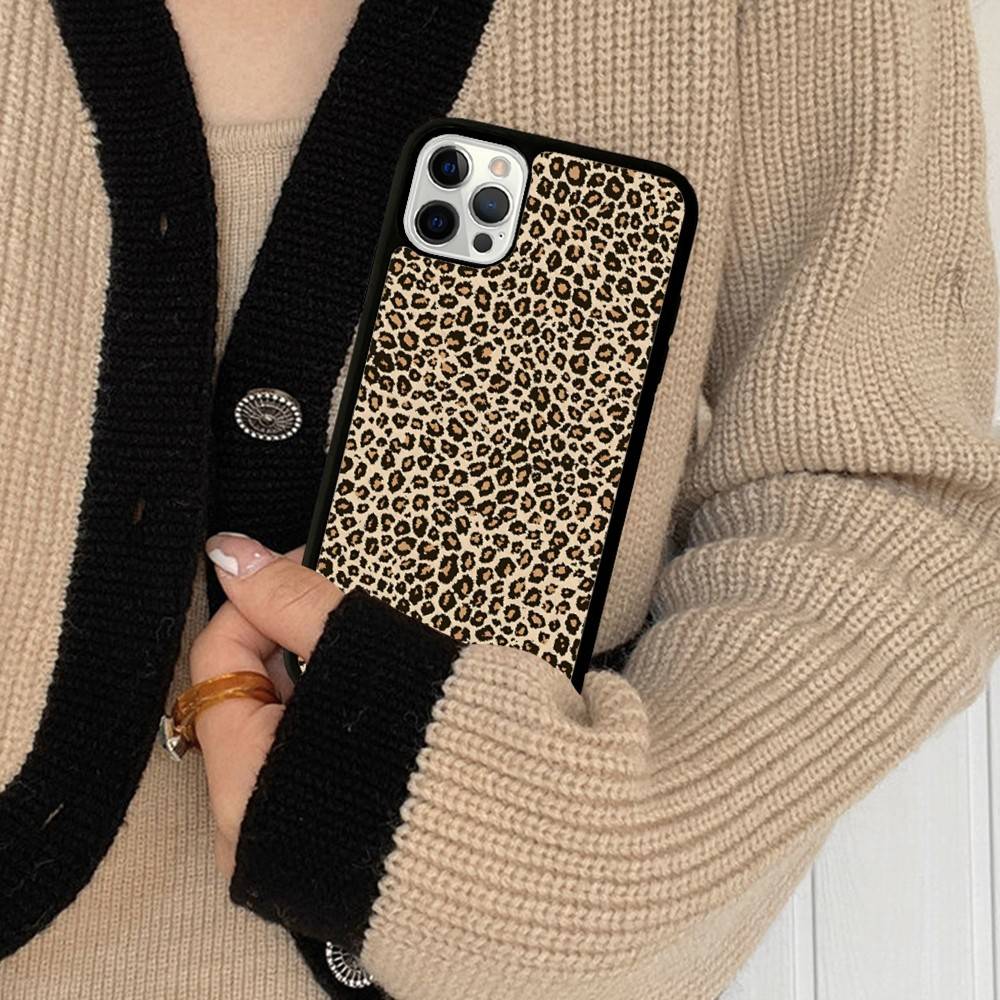 Leopard Cheetah Print Shockproof Cover For IPhone 17 16 15 14 Plus 13 12 11 Pro Max Soft Hard Phone Case