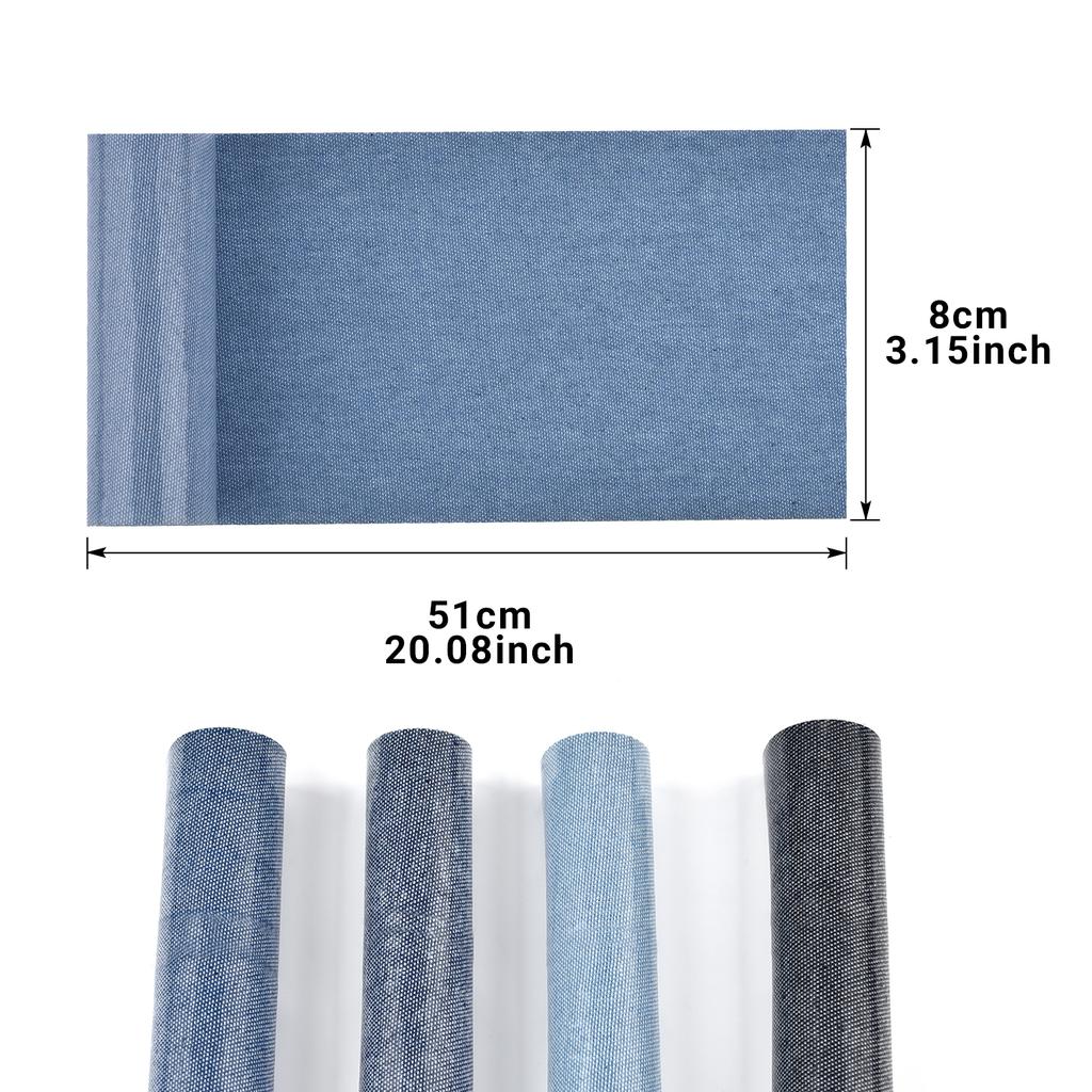 8X51cm Vintage Cotton Blue Denim Fabric For DIY Dolls Clothing Jeans Bag Cap Apron Crafts Manual Repair Repair Patches Mending