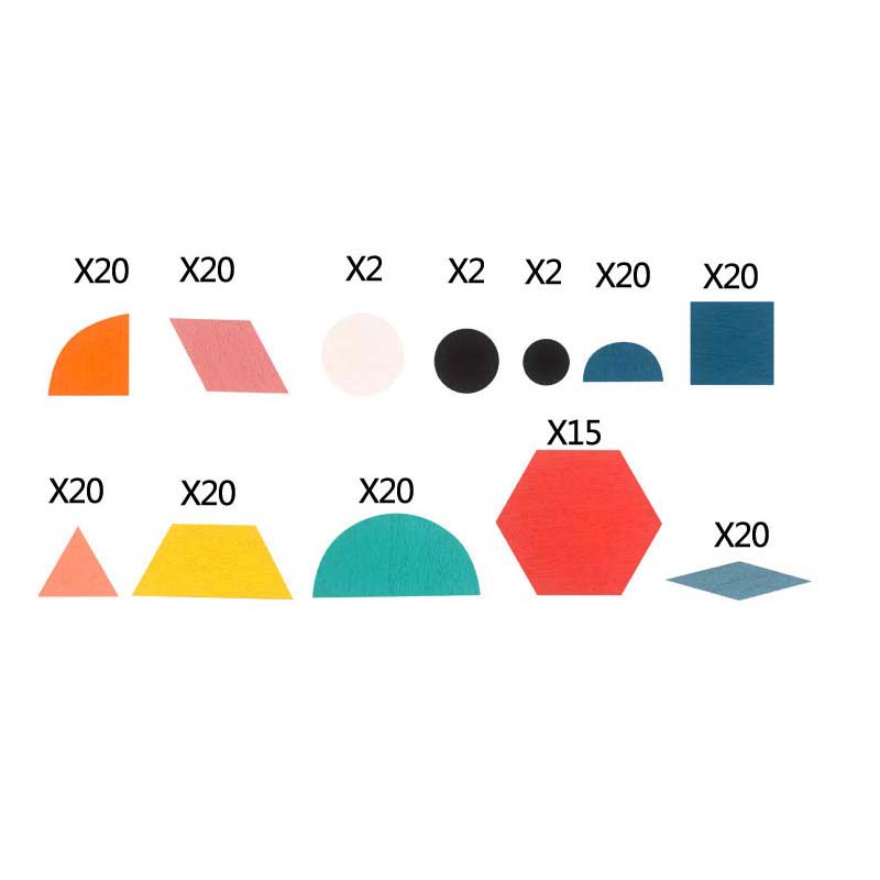 Sale 180Pcs Montessori Kids Wooden 3D Geometric Shape Jigsaw Puzzle Board Set Baby Early Education Toys for Children