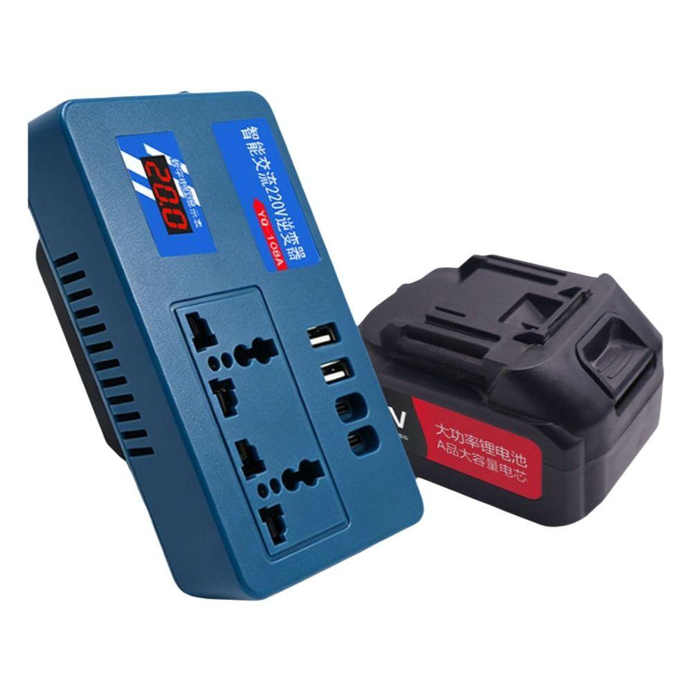 DC 21V To AC 180V-220V 120W Portable Power Inverter Smart Transformer for Makita 18V Battery