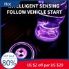 BZW1 New 2025 E60 E93 2025 Hot Car For 2pcs Car Luminous Water Cup Coaster 7 Colorful For BMW M Power Performance M3 M5 X1 X