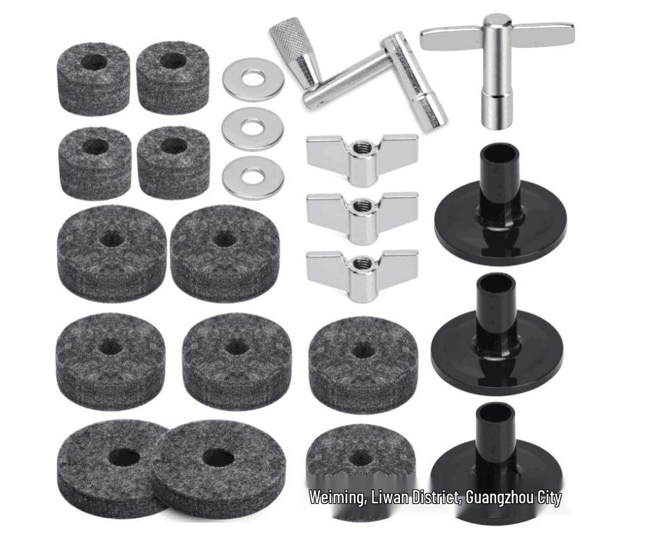 

23-Piece Anti-Slip Drum Set Felt Pad Accessories сірий колір