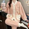 Women's Winter Coral Fleece Pajama Set - Sweet & Thickened Flannel Homeware.