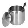 Sugar Container 370ML 304 Stainless Steel Polished Brushed AntiOxidation Antirust Seasoning Box with Spoon