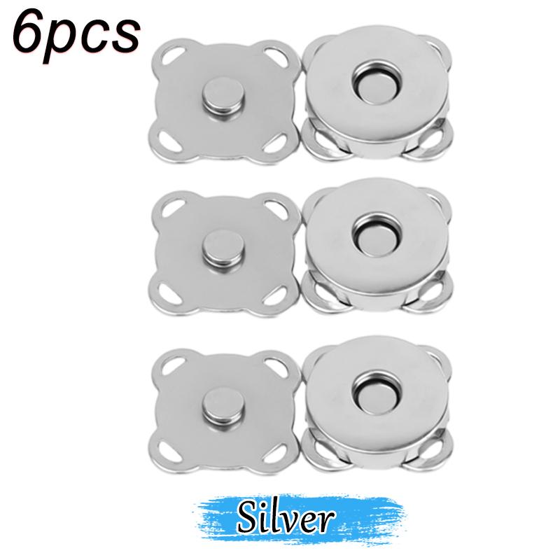 5sets 14mm 8mm Sew-on Metal Magnet Buckle Snap Fasteners Buttons Kits DIY Sewing Garment Accessories Materials Wallet Buckle