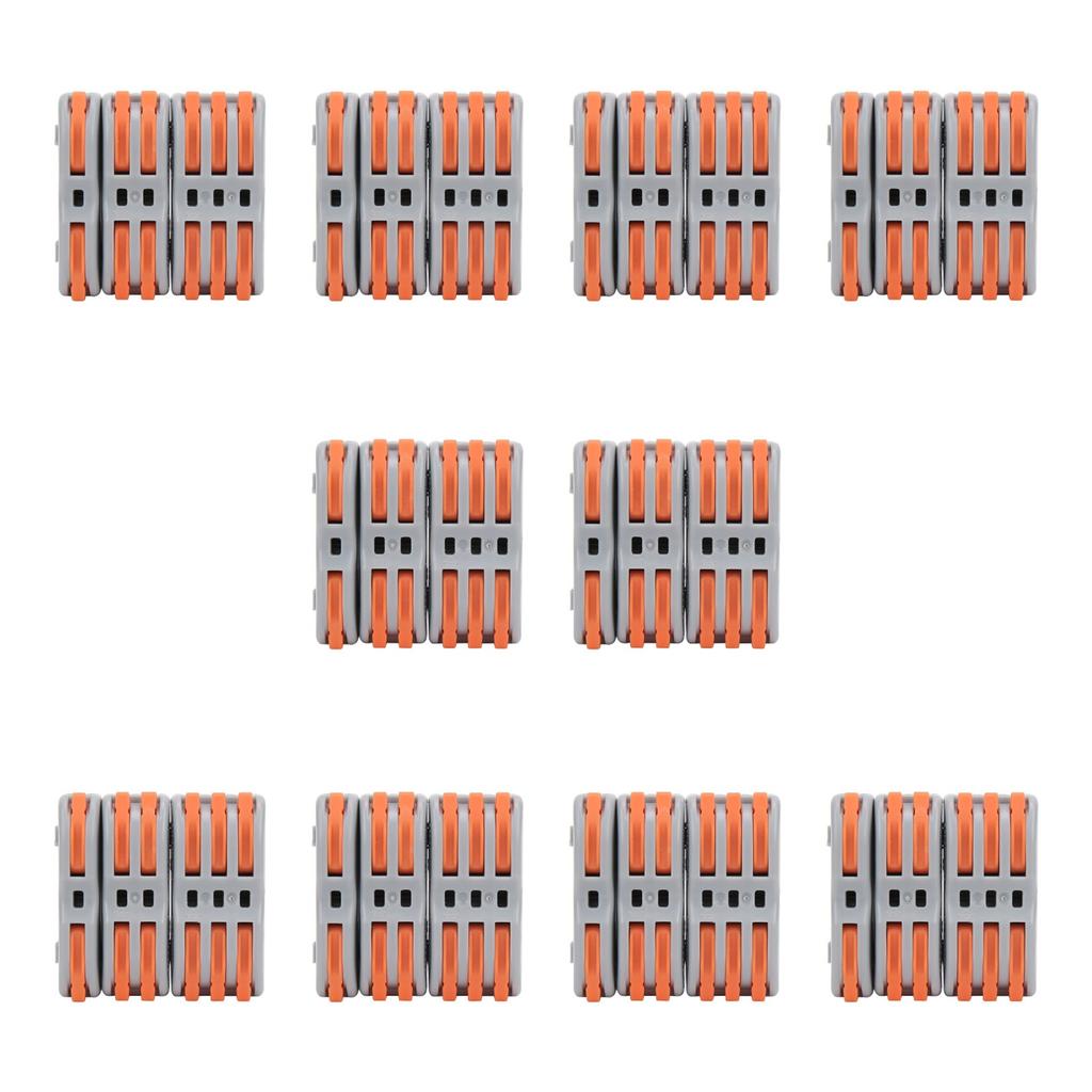 30Pcs Quick Terminal Block Wire Connector PushType Wiring Splitter Set SPL-P1/P2/P3