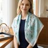 Floral Print Bandana Scarf Soft Hijab Scarf Fashion Square Silk Scarf Women