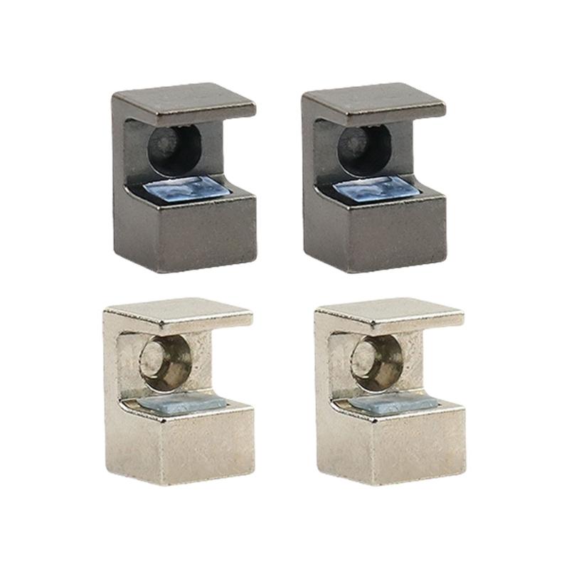 4 Stück verstellbare Glasklemmen Stabile Halterungen aus Zinklegierung Zubehör für 10 12 mm dicke Gläser in eleganten Farbdesigns
